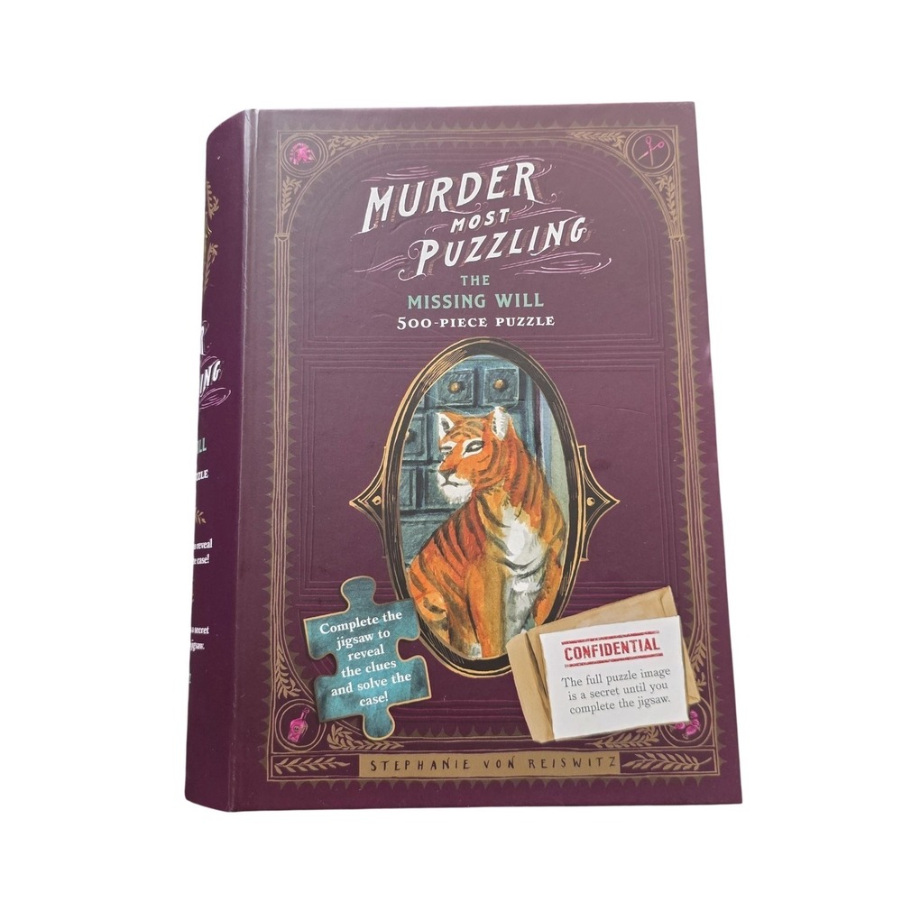 Chronicle Books Murder Most Puzzling Missing Will 500 Piece Jigsaw Puzzle Purple